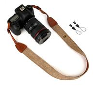 WANBY Weave Camera Canvas Neck Shoulder Camera Strap with Quick Release Buckles Vintage Print Soft Camera Straps for Women Men All DSLR SLR Cameras (Brown)
