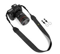 WANBY Weave Camera Canvas Neck Shoulder Camera Strap with Quick Release Buckles Vintage Print Soft Camera Straps for Women Men All DSLR SLR Cameras (Black)