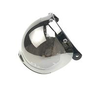 Wancar Retro Motorcycle Bubble Visor Wind Shield Lens Universal For Standard 3-Snap Open Face Helmets(Mirrored)