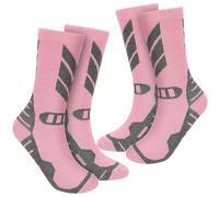 Wanchel Warm Kids Ski Socks - 2 Pairs Merino Wool and Cotton Fix Material Knee High Winter Warm Snowboard Thermal Socks For Boys Girls Toddlers