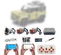 WANCHENG Technic Power Motor Set for Lego 42110 Technic Land Rover Defender, 4 Modes of APP Control, Upgrade Accessories with 3 Motors and Remote Control Set