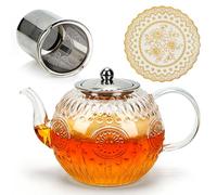 WANCHIY Glass Teapot, 1.5 L, Removable Infuser, Transparent