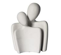 WANCHIY Modern Home Decor Lover Statues- 10'' Porcelain Sculptures for Shelf and Table Decor, Affectionate Couple Art Ceramic Sculpture- Romantic Figurine for Home, Bedroom, Livingroom, Office Decor