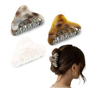 Wanciler 3 PCS Hair Claw Clips Secure Hold Large Claw Clip Hair Jaw Clips for Fine Thick Thin Hair Acetate Non-slip Strong Hold Hair Clamp Hair Accessories for Women Girls