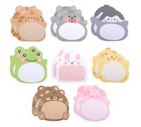 Wanciler 320 Sheets Cute Animal Sticky Notes 16 Packs 8 Styles Cartoon Sticky Notes Set Cute Refrigerator Sticky Notes for Memo Party Bags Filler School Office Supplies