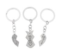 Wanciler Mothers Day Keyring, Mom Big Sis Lil Sis Keychain Set, 3 Piece Puzzle Piece Heart Keyring Set, Matching Keyrings Gift for Mother's Day, Birthday, Christmas from Sisters