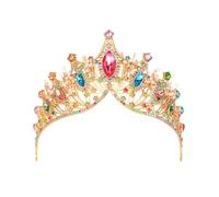 Wanciler Queen Crown and Tiaras Princess Colored Crown for Women Crystal Headbands for Halloween Bridal Prom Wedding Christmas Costume Birthday Party