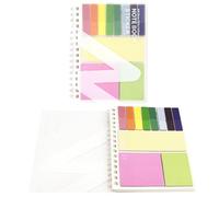 Wanciler Spiral Sticky Notes Set Sticky Notebook Each with 320 Pcs Multicolor Adhesive Sticky Notes and a Handy Notebook for School Office Supplies and Daily Life Organization