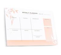 Wanciler Weekly Planner Pad 52 Sheets Tear Off Planning Pad with Daily Schedule Calendar To Do List Note Pad for Home School Work Office Sports Check-in (Pink)