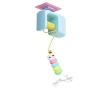 Wand Cat Toy, Auto bounce Ceiling Cat Teaser, for Chasing Exercise and Training, Fun Pet Entertainment Supplies for Balcony, Backyard, Living Room, Outdoor, Home, 12x9x5cm, 1 Piece