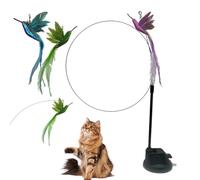 Wand Cat Toy | Cat Toys Wand - Interactive Suction Cup Realistic Exerciser Teaser For Jumping Scratching Hiding Running Climbing Training