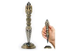 Wand Dice Spinner for Dungeons and Dragons Metal Spinning Dice Dagger for D&D DND D20 D12 D10 D8 D6 D4 D% Metal Dice Sets for Role Playing (Brass)