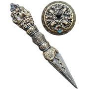 Wand Dice Unique Dice Design 7 in 1 Dice Spinner for Dungeons and Dragons Role Playing Dice DND Dice Set D4, D6, D8, D10, D%, D12 and D20 - Color Brass