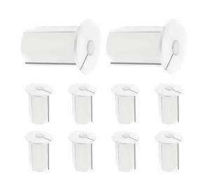 Wand Kabelführungsset - 10er Set Kabeldurchführungsbuchsen, Kabeltüllen Für Router Und Ethernet Adapter | Einfache Montage, Schutz Für Kabel Unds Wand