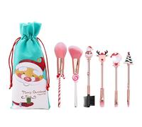 Wand Makeup Brush Set, Blending Brushes Makeup Application Tools, Christmas Blush Brush Set, Cosmetic Contour Makeup Brush for Women Contouring, Blending Cosmetics (6 Pieces)
