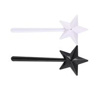 Wand Shape Salt Shaker Cute Star Shaped Salt Dispenser Black White Kitchen Supplies Plastic 2Pcs for Home Dining Table Decor