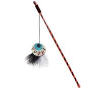 Wand Toys for Cats Kitten Interactive Teaser Feathers and Bell Game