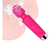 Wand Vibrator Powerful Personal Wand Massager for Women Clitoris Stimulation Adult Sex Toy for Men, G Spot Stimulation, Dildo, Vibrator 20 Vibration Modes & 8 Speeds Vibrating Wand for her Pleasure UK