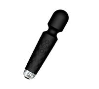 Wand Vibrator USB Rechargeable Clit Magic Massager Clitoris Stimulator Sex Toy Men Women Couples Powerful Quiet (Black)