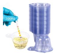 Wandefol 100 Pack Urine Cups, Plastic Disposable Urine Specimen Cups, Pregnancy Ovulation Testing Container Test Collection Cup Pot 50ml