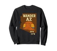 Wander Arizona Desert Shirt State Map Coordinates Sunset AZ Sweatshirt