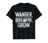 Wander Breathe Grow Deer Hiking Adventure T-Shirt