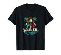 Wander Folk in Flip Flop Permanent Vacation Party T-Shirt