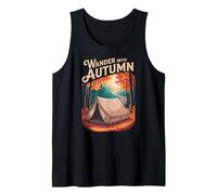 Wander Into Autumn Tent Camping Road Trip Tank Top