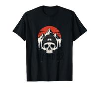 Wander Live Outside Skull Beanie Mountain Explorer Value Graphic T-Shirt