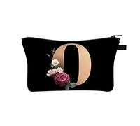 Wander Mascara 26 Letters Printed Polyester Dumpling Makeup Bag with Multifunctional Storage Bag for Washing and Storage for Women in Europe and America Beauty Peak Rose, O, A