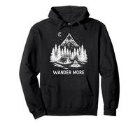 Wander More Camping Mountains Forest Campfire Camper Camp Pullover Hoodie