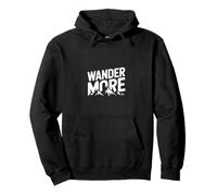 Wander More Hiking Camping Adventure Mountains Travel Pullover Hoodie