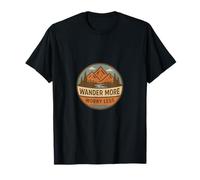 Wander More Worry Less Mountains Freedom T-Shirt