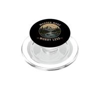 Wander More Worry Less Vintage Mountain Nature Outdoor PopSockets PopGrip for MagSafe
