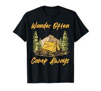 Wander Often Camp Always Wilderness Camping Outdoor Lovers T-Shirt