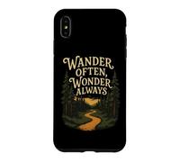Wander Often Wonder Always Hiking Adventure Forest Path Case for iPhone XS Max