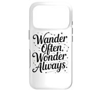 Wander Often Wonder Always Inspirational Travel Quote Case for iPhone 17 Pro