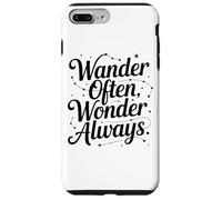Wander Often Wonder Always Inspirational Travel Quote Case for iPhone 7 Plus/8 Plus