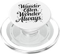 Wander Often Wonder Always Inspirational Travel Quote PopSockets PopGrip for MagSafe