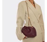 Wander Woven Detail Shaped Cross Body Bag In Burgundy Faux Leather, Women's Size UK One Size