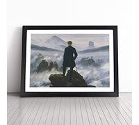 Wanderer Above The Sea Of Fog Caspar David Friedrich Framed Print A2 Black