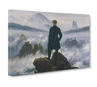 Wanderer Above The Sea Of Fog Vol.1 By Caspar David Friedrich Canvas Print | Gallery Wrapped 30mm Frame Wall Art | 30x20 inches | Ready to Hang | Coastal Seascape Picture | Living Room Lounge Office