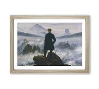 Wanderer Above The Sea of Fog Vol.1 by Caspar David Friedrich Framed Print | A2 Oak Framed Wall Art | Ready to Hang | Modern Nautical Picture | Living Room Bedroom Lounge Office
