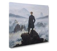 Wanderer Above The Sea Of Fog Vol.2 by Caspar david friedrich Canvas Print | Gallery Wrapped 30mm Frame Wall Art | 20x20 inches | Ready to Hang | Coastal Seascape Picture | Living Room Lounge Office