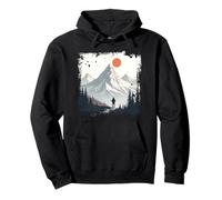 Wanderer in den Bergen Ich Liebe Mountains Hiking Trees Nature Pullover Hoodie