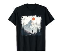 Wanderer in den Bergen Ich Liebe Mountains Hiking Trees Nature T-Shirt
