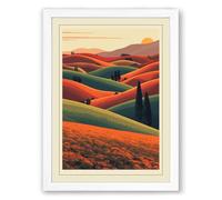 Wanderers in the Valley Minimalist Framed Wall Art Print A1 (84.1×59.4cm) White, Wall Decor for Living Room, Bedroom, Office & Home, Ready to Hang, Art Gift