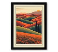 Wanderers in the Valley Minimalist Framed Wall Art Print A2 (59.4×42cm) Black, Wall Decor for Living Room, Bedroom, Office & Home, Ready to Hang, Art Gift