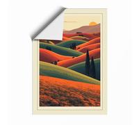 Wanderers in the Valley Minimalist Unframed Wall Art Print A4 (29.7×21cm), Wall Decor for Living Room, Bedroom, Office & Home, Art Gift