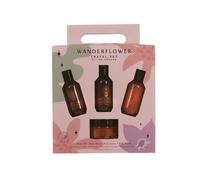 Wanderflower Travel Body Care Gift Set In Pink Pink
